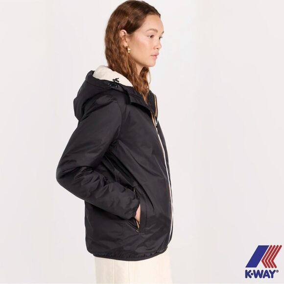 K-Way **NWT** Le Vrai 3.0 Claude Orsetto Unisex Jacket in Black Pure - Picture 5 of 12